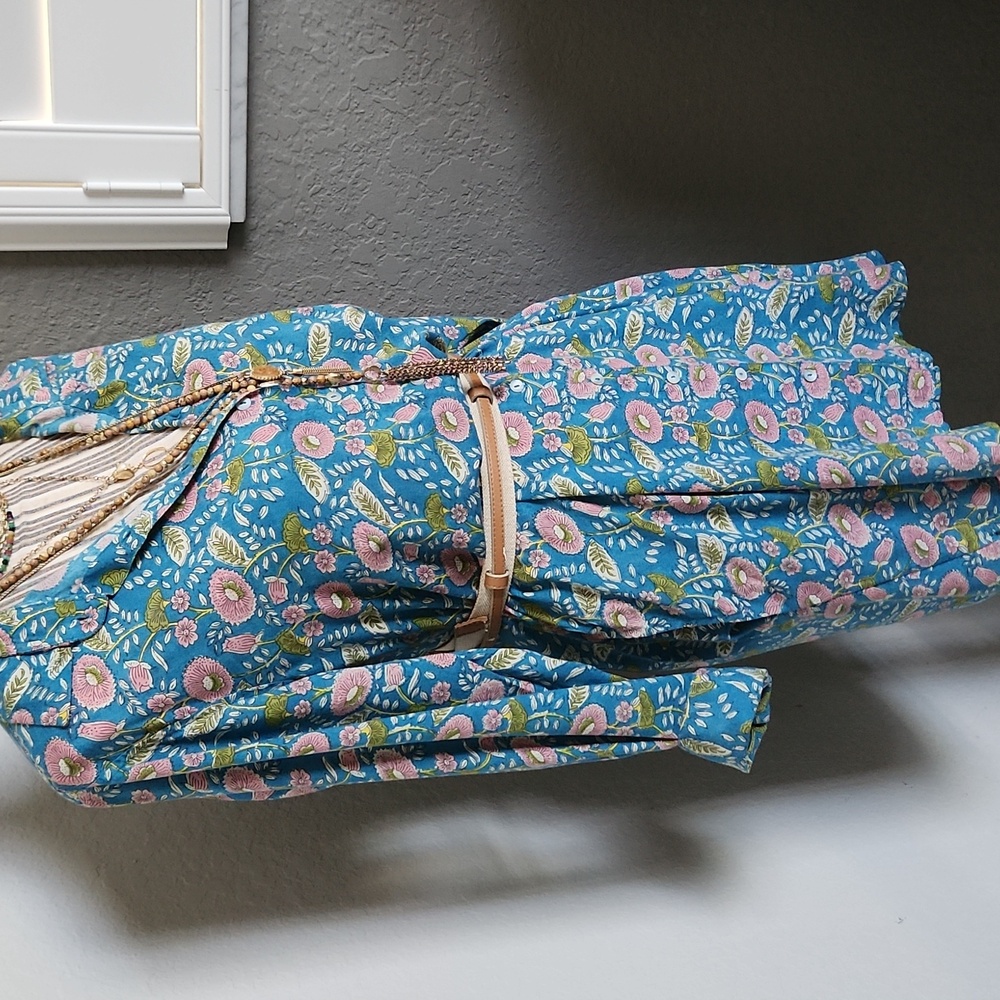 Natural Life boho floral button down shirt dress with pockets🌻 - Picture 10 of 12
